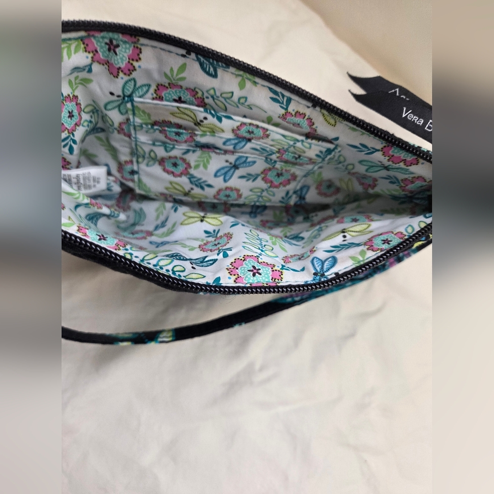 Vera Bradley Quilted Floral RFID Wristlet Crossbody Bag - Picture 2 of 3